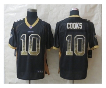 nike new orleans saints #10 cooks black [Elite USA flag fashion]