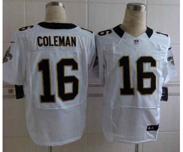 nike nfl jerseys new orleans saints #16 coleman white[Elite][coleman]