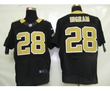 nike nfl jerseys new orleans saints #28 ingram black[elite]