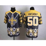 nike nfl jerseys new orleans saints #50 anthony noble fashion[2015 Elite]