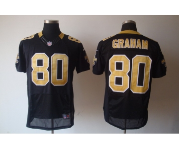 nike nfl jerseys new orleans saints #80 graham black[elite]