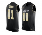 Men Nike New Orleans Saints #11 Tommylee Lewis Limited Black Player Name & Number Tank Top NFL Jersey