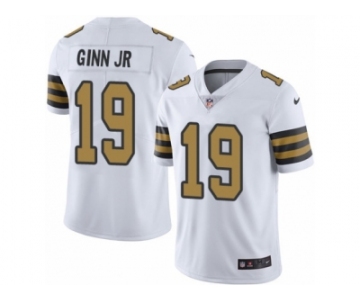 Men Nike New Orleans Saints #19 Ted Ginn Jr Limited White Rush NFL Jersey