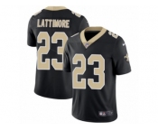 Men Nike New Orleans Saints #23 Marshon Lattimore Black Team Color Vapor Untouchable Limited Player NFL Jersey