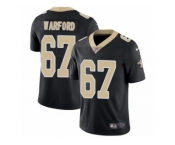 Men Nike New Orleans Saints #67 Larry Warford Black Team Color Vapor Untouchable Limited Player NFL Jersey