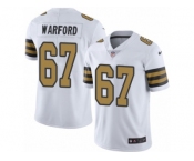 Men Nike New Orleans Saints #67 Larry Warford Limited White Rush Vapor Untouchable NFL Jersey
