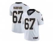 Men Nike New Orleans Saints #67 Larry Warford White Vapor Untouchable Limited Player NFL Jersey