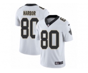Men Nike New Orleans Saints #80 Clay Harbor White Vapor Untouchable Limited Player NFL Jersey