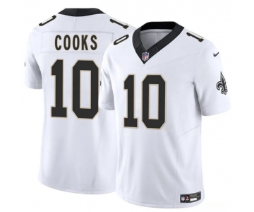 Men's New Orleans Saints #10 Brandin Cooks White 2025 F.U.S.E Vapor Limited Football Stitched Jersey