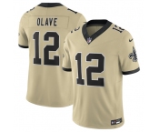 Men's New Orleans Saints #12 Chris Olave Gold 2025 F.U.S.E. Alternate Vapor Limited Football Stitched Jersey