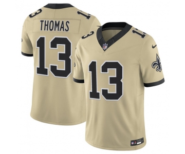 Men's New Orleans Saints #13 Michael Thomas Gold 2025 F.U.S.E. Alternate Vapor Limited Football Stitched Jersey