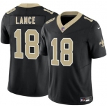 Men's New Orleans Saints #18 Bryce Lance Black 2026 F.U.S.E Vapor Limited Football Stitched Jersey
