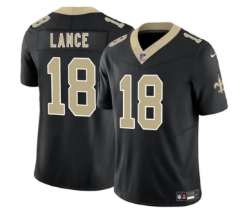 Men's New Orleans Saints #18 Bryce Lance Black 2026 F.U.S.E Vapor Limited Football Stitched Jersey