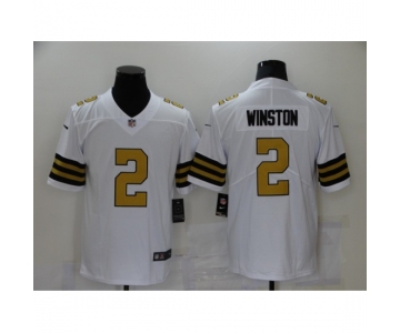 Men's New Orleans Saints #2 Jameis Winston White Limited Jersey