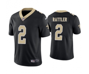 Men's New Orleans Saints #2 Spencer Rattler Black 2025 Vapor Limited Football Stitched Jersey
