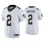 Men's New Orleans Saints #2 Spencer Rattler White 2025 Vapor Limited Football Stitched Jersey