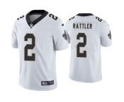 Men's New Orleans Saints #2 Spencer Rattler White 2025 Vapor Limited Football Stitched Jersey