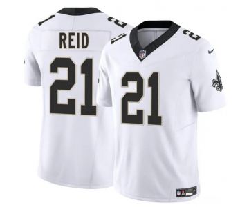 Men's New Orleans Saints #21 Justin Reid White 2025 F.U.S.E. Vapor Limited Football Stitched Jersey