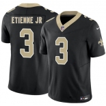 Men's New Orleans Saints #3 Travis Etienne Jr Black 2026 F.U.S.E Vapor Limited Football Stitched Jersey
