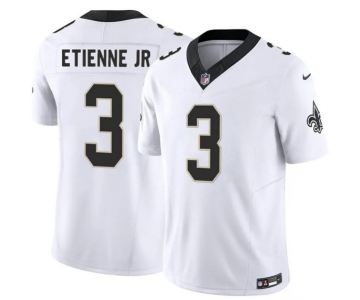 Men's New Orleans Saints #3 Travis Etienne Jr White 2026 F.U.S.E Vapor Limited Football Stitched Jersey