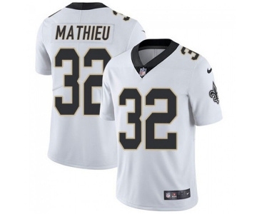 Men's New Orleans Saints #32 Tyrann Mathieu White Vapor Limited Stitched Jersey