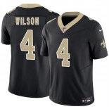 Men's New Orleans Saints #4 Zach Wilson Black 2026 F.U.S.E. Vapor Limited Football Stitched Jersey
