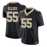 Men's New Orleans Saints #55 Kaden Elliss Black 2026 F.U.S.E Vapor Limited Stitched Football Jersey Men's New Orleans Saints #55 Kaden Elliss Black 2026 F.U.S.E Vapor Limited Stitched Football Jersey