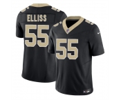 Men's New Orleans Saints #55 Kaden Elliss Black 2026 F.U.S.E Vapor Limited Stitched Football Jersey Men's New Orleans Saints #55 Kaden Elliss Black 2026 F.U.S.E Vapor Limited Stitched Football Jersey