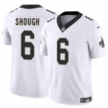 Men's New Orleans Saints #6 Tyler Shough White 2025 Draft F.U.S.E. Vapor Limited Football Stitched Jersey
