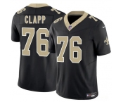Men's New Orleans Saints #76 Will Clapp Black 2025 F.U.S.E. Vapor Limited Football Stitched Jersey