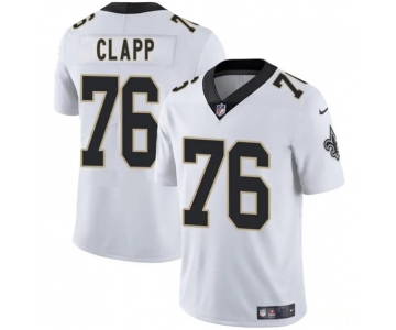 Men's New Orleans Saints #76 Will Clapp White 2025 Vapor Limited Football Stitched Jersey