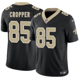 Men's New Orleans Saints #85 Jalen Cropper Black 2026 F.U.S.E. Vapor Limited Football Stitched Jersey Men's New Orleans Saints #85 Jalen Cropper Black 2026 F.U.S.E. Vapor Limited Football Stitched Jersey