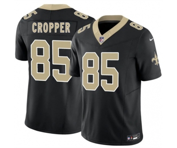 Men's New Orleans Saints #85 Jalen Cropper Black 2026 F.U.S.E. Vapor Limited Football Stitched Jersey