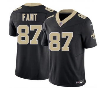 Men's New Orleans Saints #87 Noah Fant Black 2026 F.U.S.E Vapor Limited Football Stitched Jersey