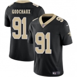 Men's New Orleans Saints #91 Davon Godchaux Black 2025 Vapor Limited Football Stitched Jersey