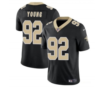 Men's New Orleans Saints #92 Chase Young Black Vapor Limited Football Stitched Jersey