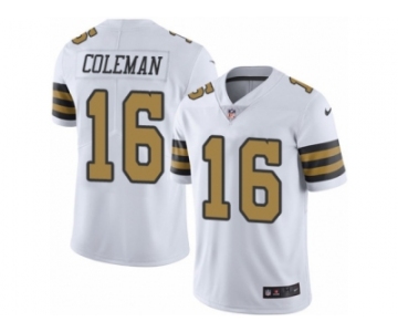 Men's Nike New Orleans Saints #16 Brandon Coleman Limited White Rush NFL Jersey