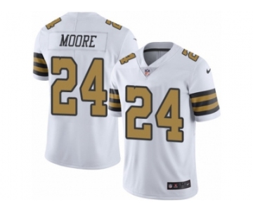 Men's Nike New Orleans Saints #24 Sterling Moore Limited White Rush NFL Jersey