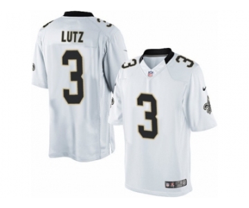 Men's Nike New Orleans Saints #3 Will Lutz Limited White NFL Jersey