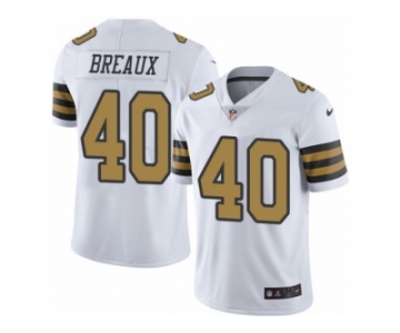 Men's Nike New Orleans Saints #40 Delvin Breaux Limited White Rush NFL Jersey
