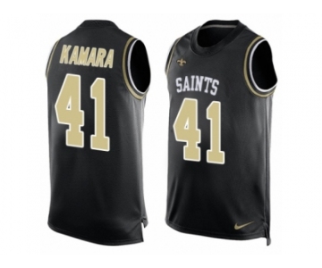 Men's Nike New Orleans Saints #41 Alvin Kamara Limited Black Player Name & Number Tank Top NFL Jersey