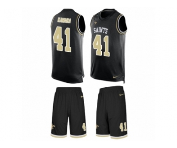 Men's Nike New Orleans Saints #41 Alvin Kamara Limited Black Tank Top Suit NFL Jersey