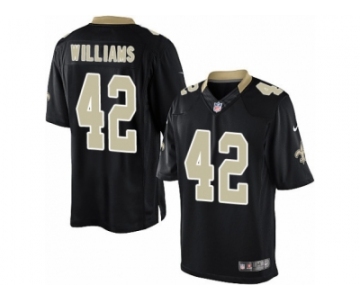 Men's Nike New Orleans Saints #42 Marcus Williams Limited Black Team Color NFL Jersey