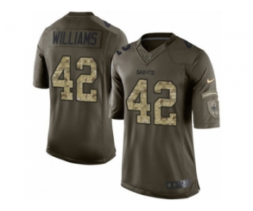 Men's Nike New Orleans Saints #42 Marcus Williams Limited Green Salute to Service NFL Jersey