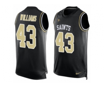 Men's Nike New Orleans Saints #43 Marcus Williams Limited Black Player Name & Number Tank Top NFL Jersey