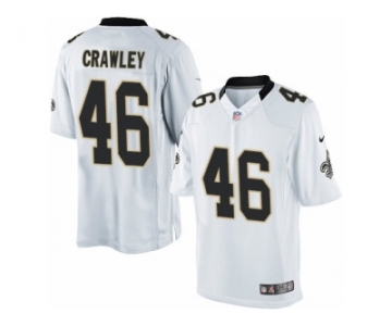 Men's Nike New Orleans Saints #46 Ken Crawley Limited White NFL Jersey