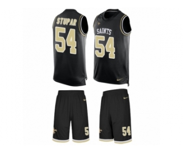 Men's Nike New Orleans Saints #54 Nate Stupar Limited Black Tank Top Suit NFL Jersey