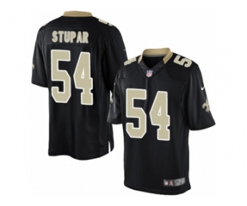 Men's Nike New Orleans Saints #54 Nate Stupar Limited Black Team Color NFL Jersey