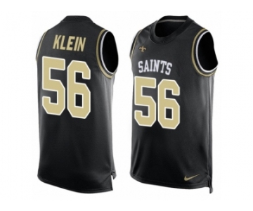 Men's Nike New Orleans Saints #56 A.J. Klein Limited Black Player Name & Number Tank Top NFL Jersey