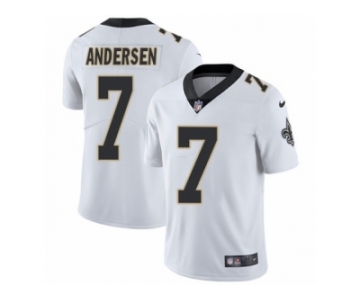Men's Nike New Orleans Saints #7 Morten Andersen Vapor Untouchable Limited White NFL Jersey